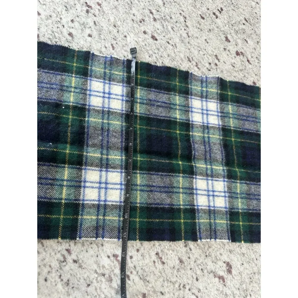 Blackcock Lambswool 100% Pure New Wool Plaid Fringe Scarf Scotland Men's